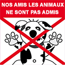 Attention animaux non-admis
