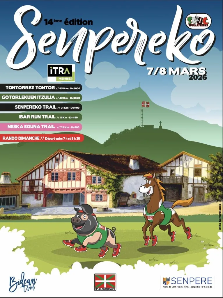 Affiche officielle du Trail de Saint-Pée-sur-Nivelle 2026 au Pays Basque